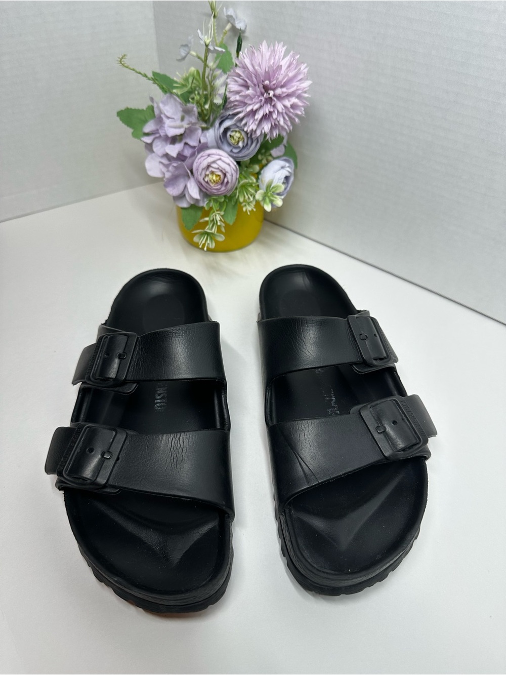 Birkenstock Black Two-Strap Sandals
